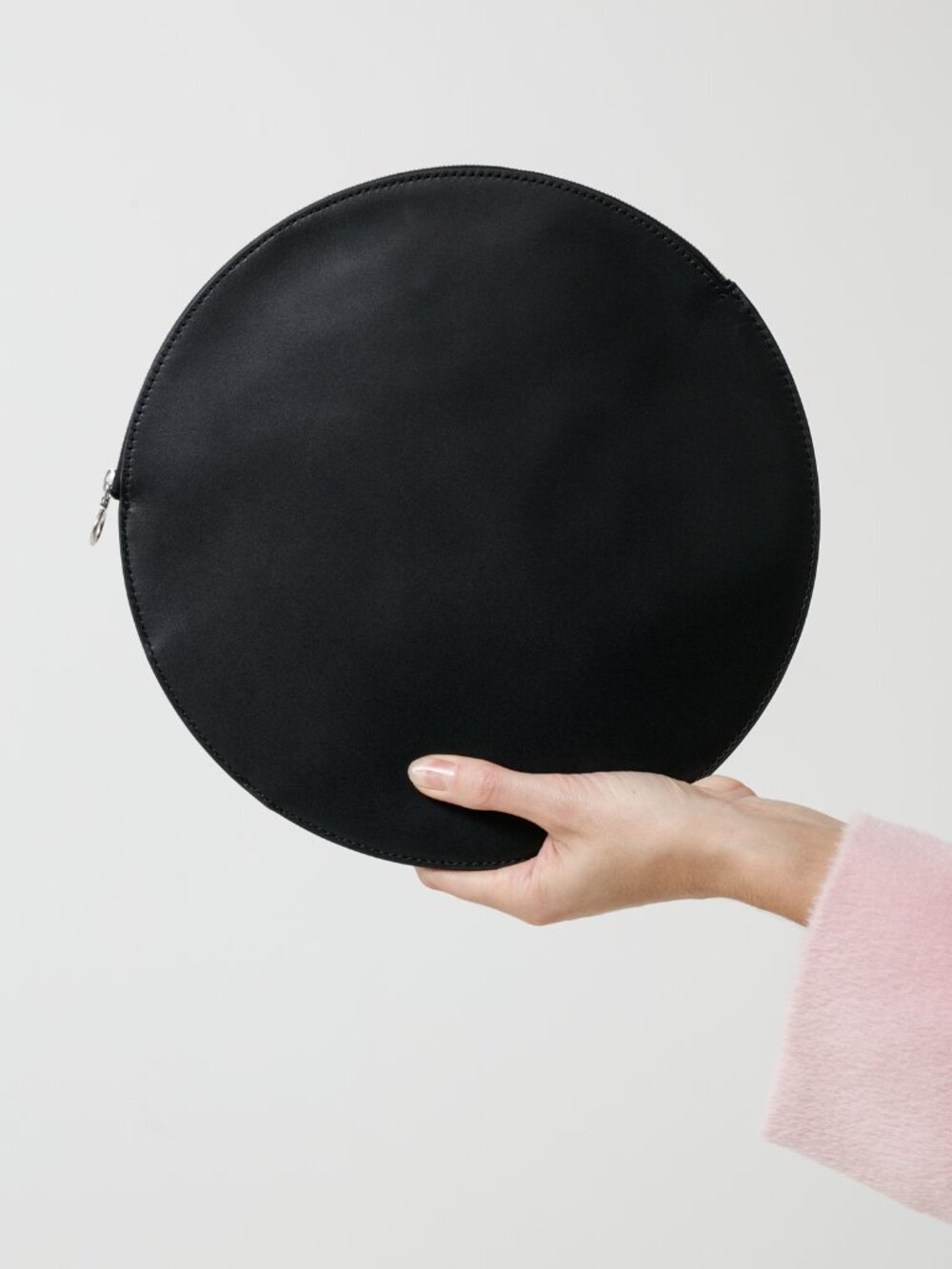 Leather Circle Clutch by KARA
